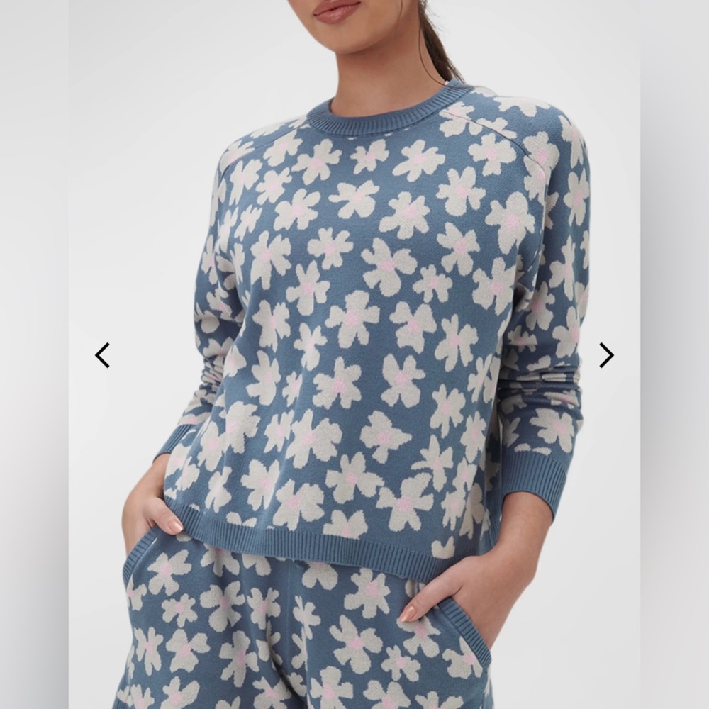 Spiritual Gangster Floral Jacquard Boxy Raglan Pullover